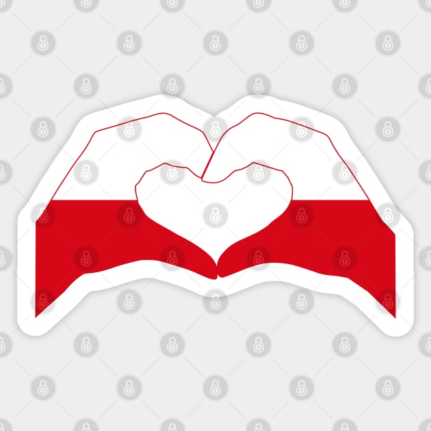 We Heart Poland Patriot Flag Series Sticker by Village Values